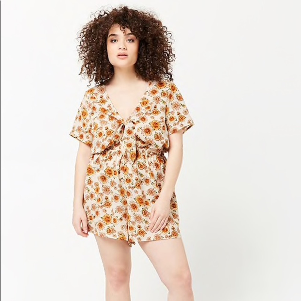 FOREVER21 sunflower romper!!